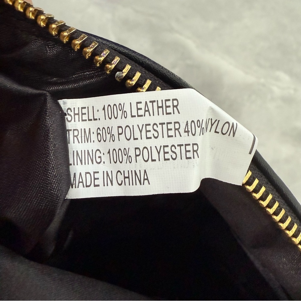 NWOT Joy & Iman Leather Velvet Clutch Crossbody Strap Purse Zipper Closure Bag - Picture 13 of 15